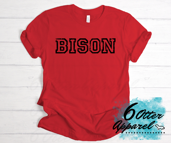 Distressed Bison Text